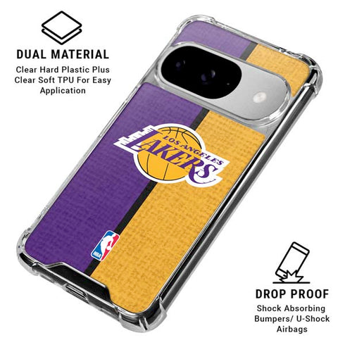 NBA Los Angeles Lakers Canvas Google Pixel 10 Clear Case
